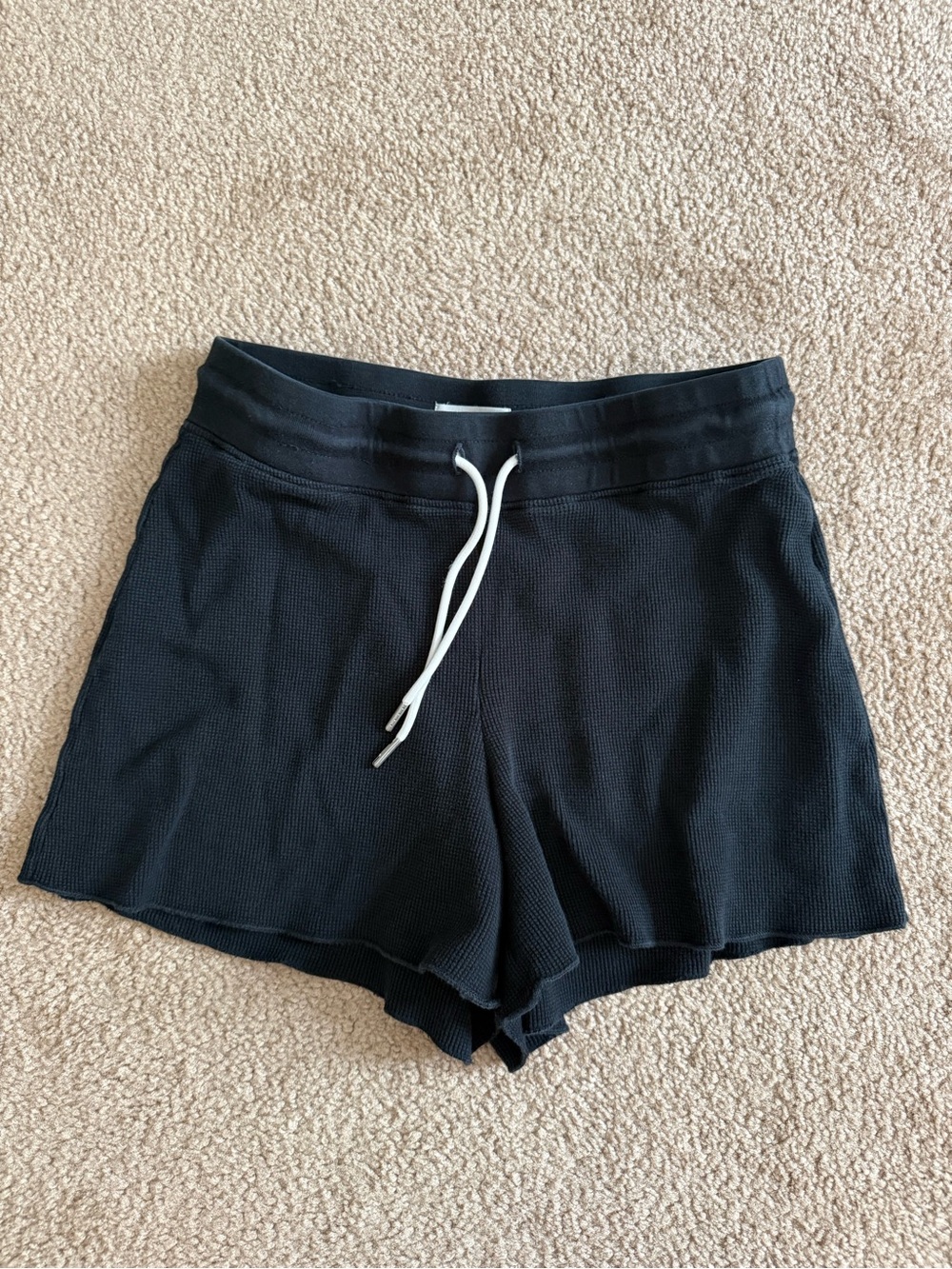 EUC MATE the Label Black Waffle Knit Shorts Size Small